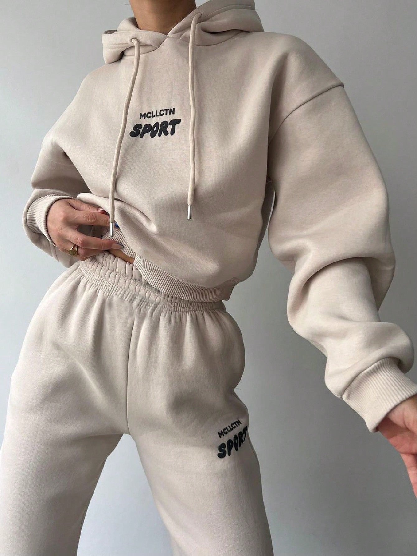 Women's Loose Casual Sweatshirt And Sweatpants Two Piece Set