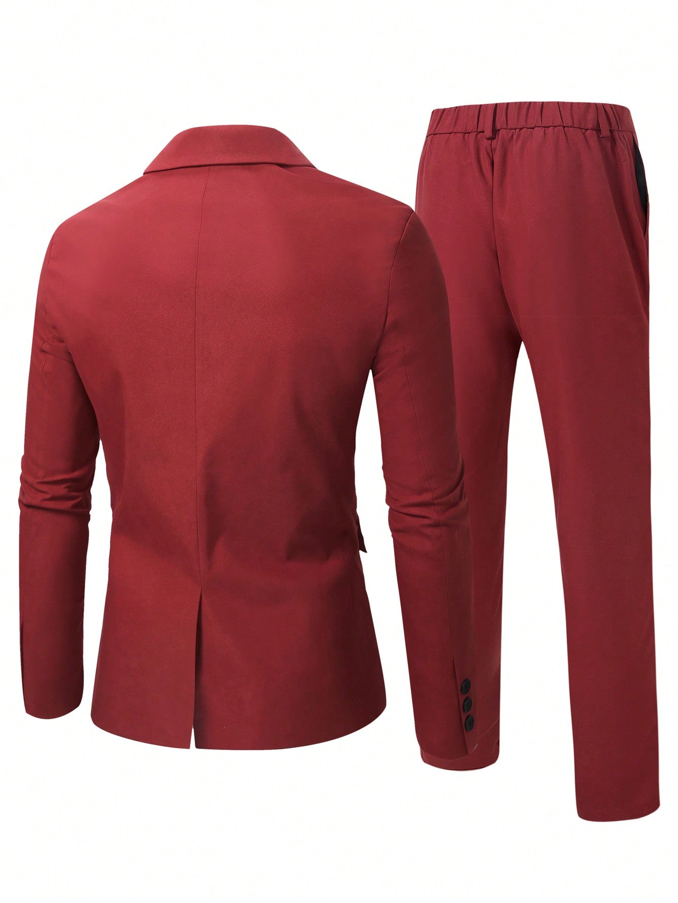 Manfinity Mode Men's Double-breasted Blazer And Pants Set
