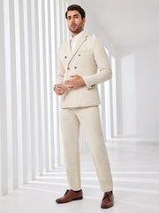 Manfinity Mode Men's Double Breasted Blazer And Trouser Set